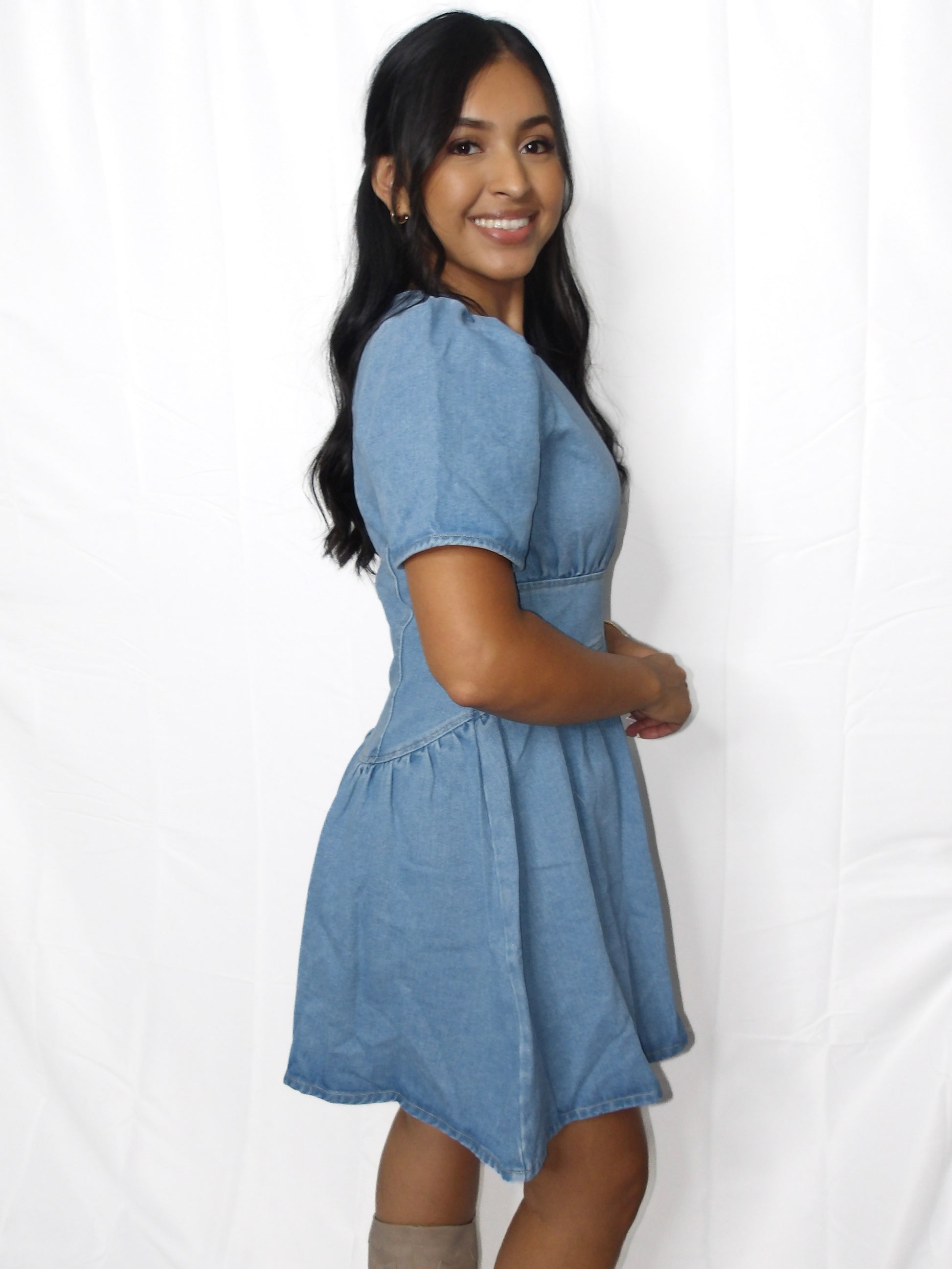 Lauryn Denim Mini Dress