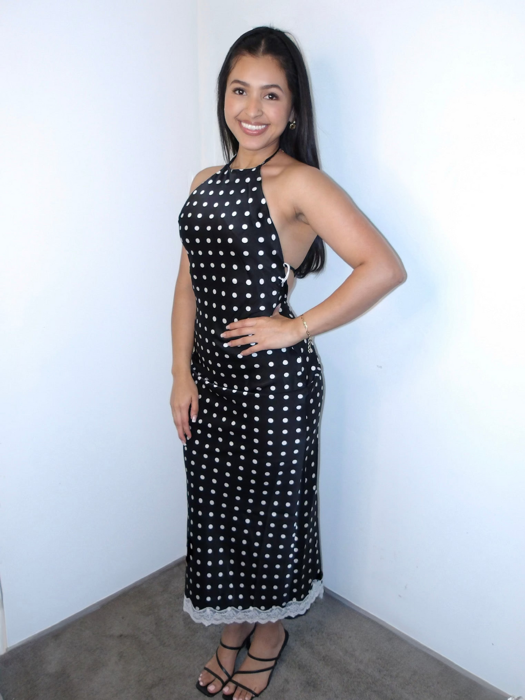 Shelly Polka Dot Maxi Dress